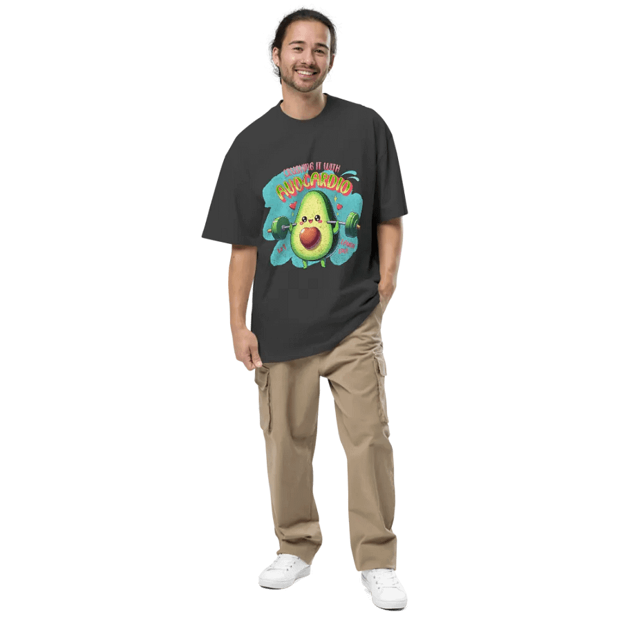 Crushing it with AVOcardio Oversized Faded T-Shirt product image (7)