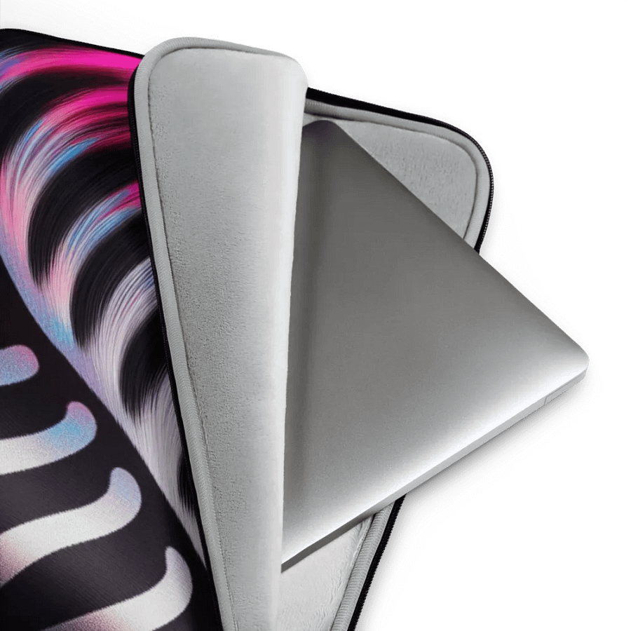 zebra Waveform Laptop Sleeve product image (3)