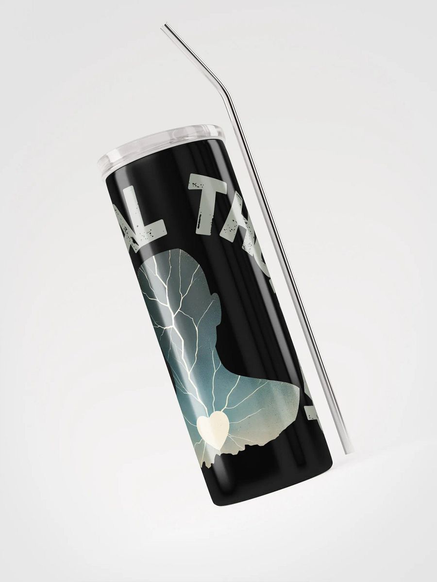 Stainless Steel Tumbler silhouette design and 'EMOTIONAL THUNDER' text. product image (6)