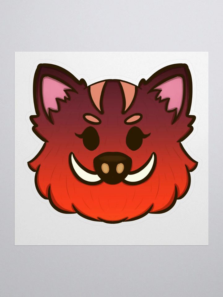 1 year Boar Badge Sticker product image (1)