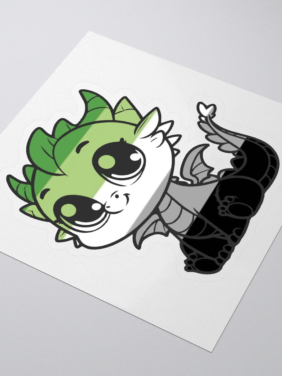 Aromantic Pride Dragon Sticker product image (3)