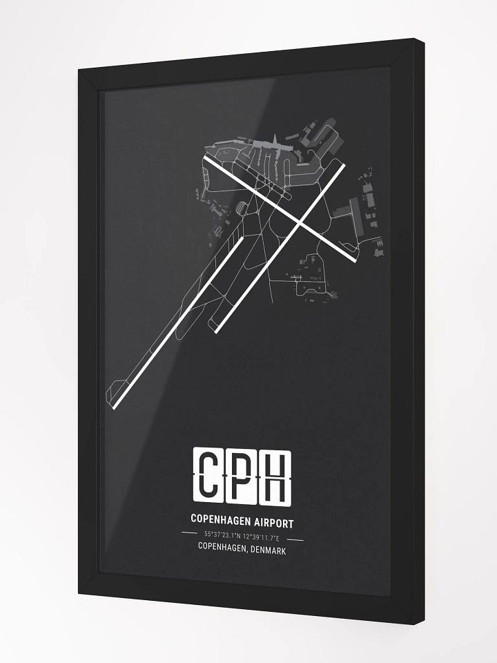 Framed Airport CPH Premium Map On Matt Paper product image (2)