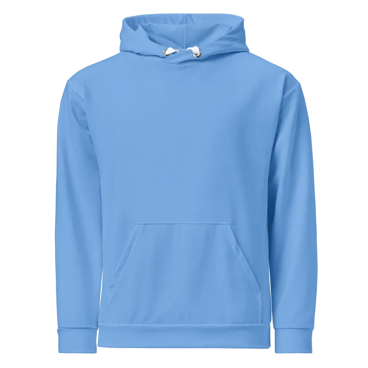 Plain Light Blue True Summer Unisex Recycled Polyester Heavyweight Premium Hoodie by Treasure Pie product image (1)