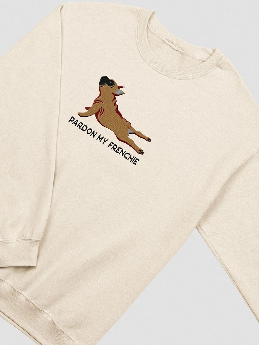 Pardon My Frenchie Sweatshirt (Embroidered) of a French Bulldog product image (5)