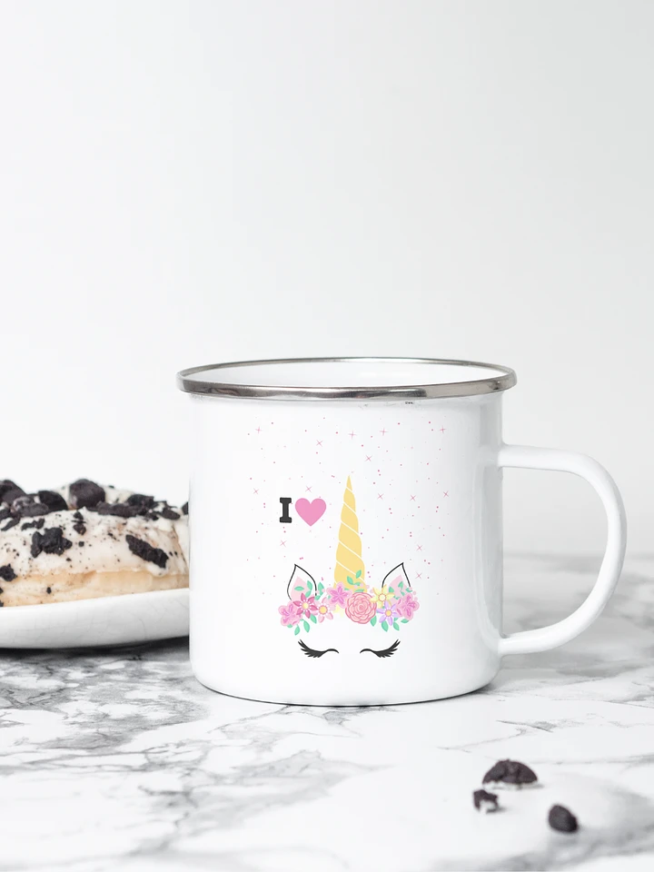 I Love Unicorns Enamel Mug product image (1)