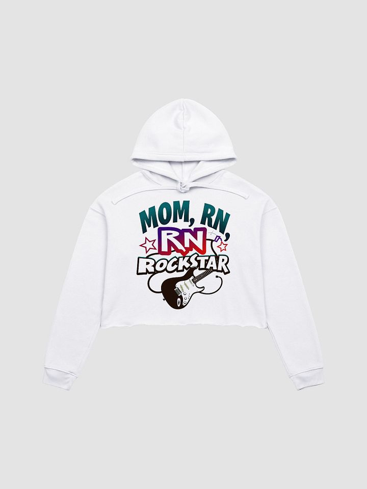 mom Rockstar Nurse Crop Hoodie product image (1)