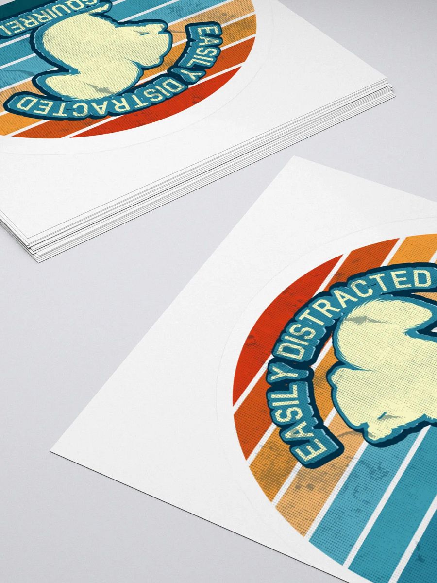 Retro Easily Distracted Sticker product image (10)