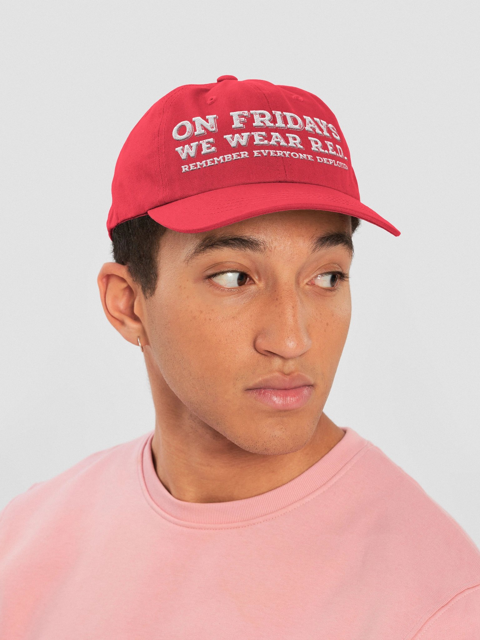 Classis Dad Hat (On Fridays We Wear R.E.D. (Remember Everyone Deployed)) product image (6)