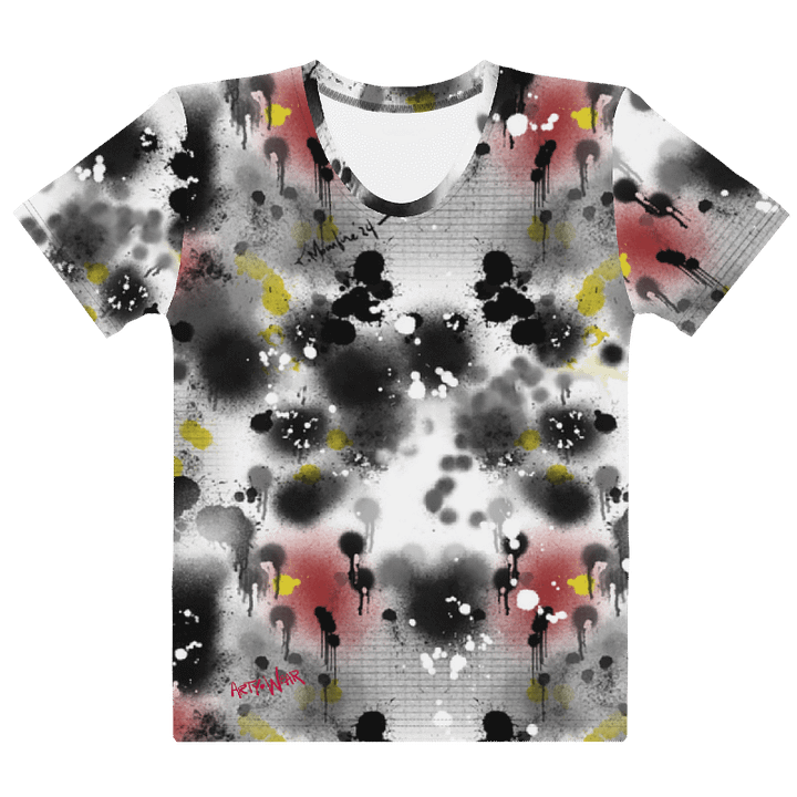 SpatterWear #8 Women's Crew Neck Poly Tee/Inky product image (1)