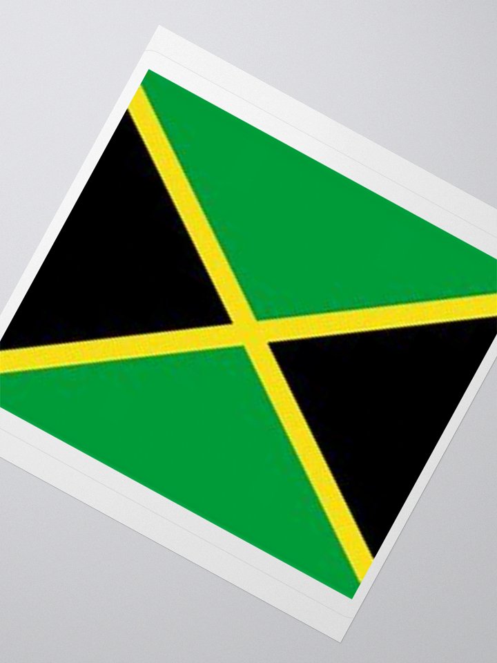 Jamaica Flag Sticker | Green Yellow Black Cross Design | Durable Vinyl | 3 Sizes product image (4)