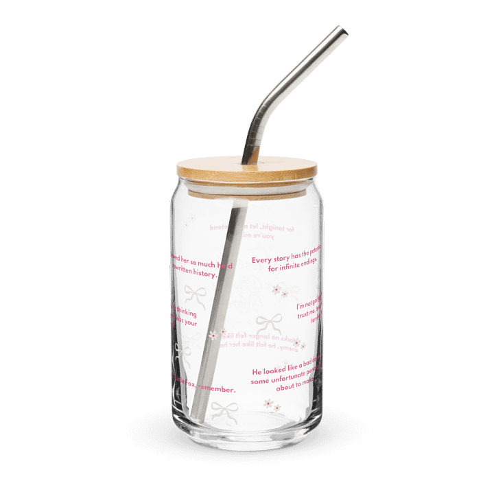 OUABH Series Quotes Glass Can W/ Straw product image (2)