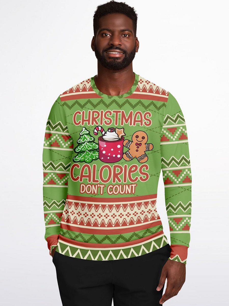 "Christmas Calories Don't Count" Holiday Sweatshirt | Gingerbread Cookie Christmas Sweater | Funny Christmas Food Lover Outfit product image (7)