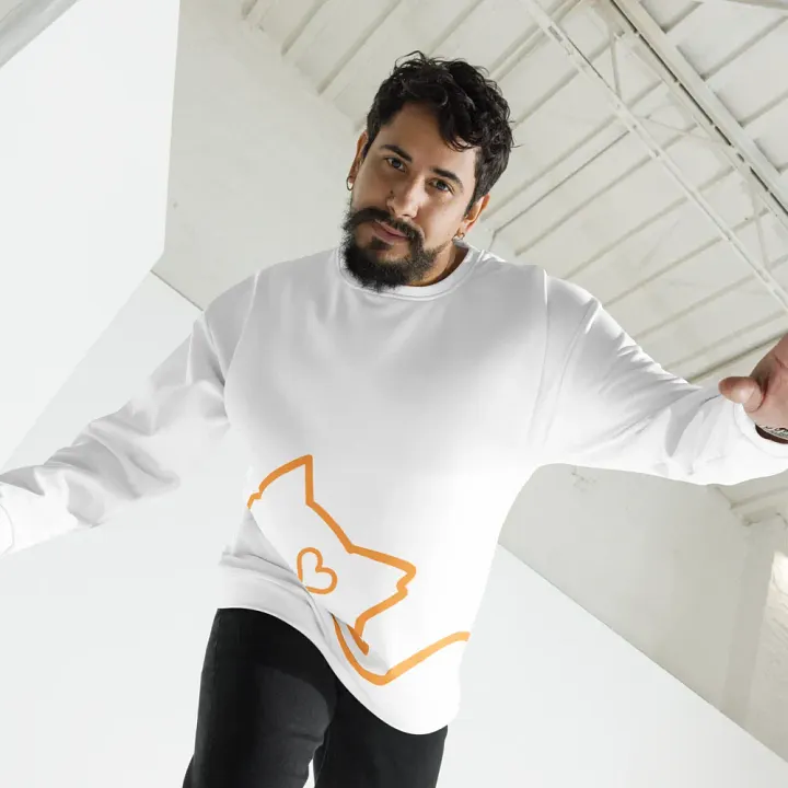 Mellow Ribbon Sweater (White and Orange) product image (1)