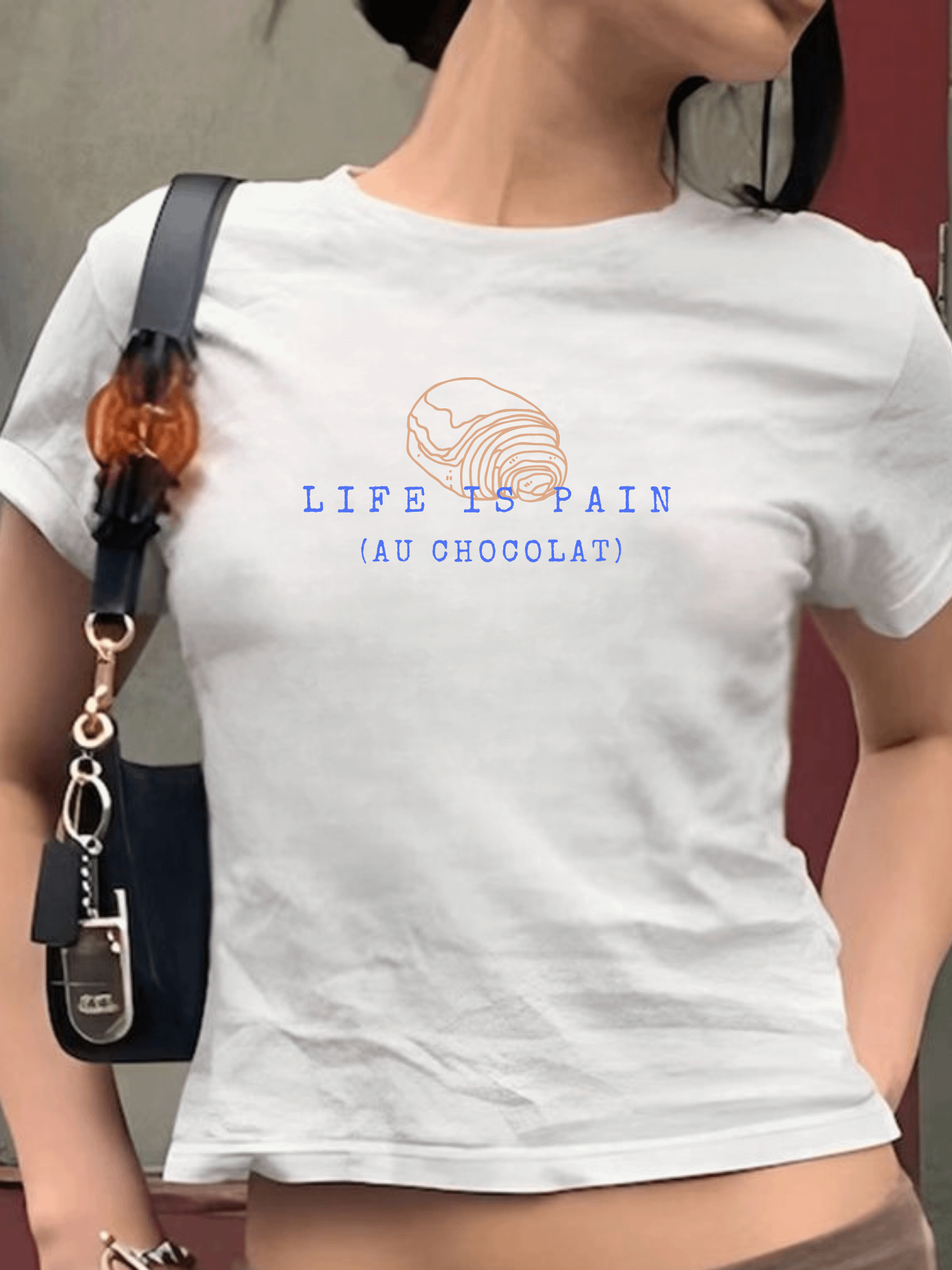 Life is Pain Au Chocolat Baby Tee product image (1)