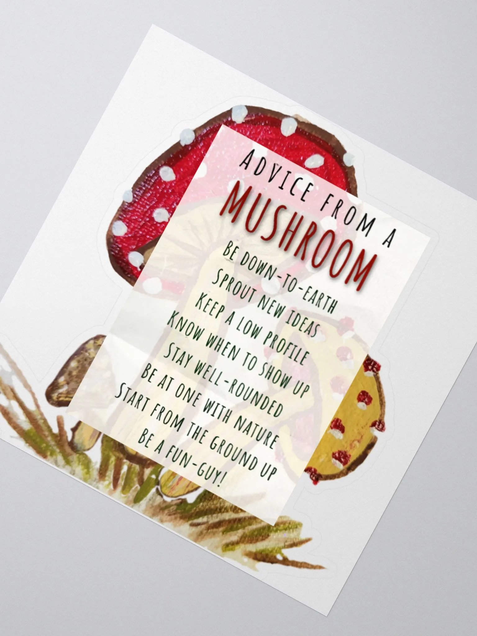 Magic Mushroom Life Advice Stickers product image (2)
