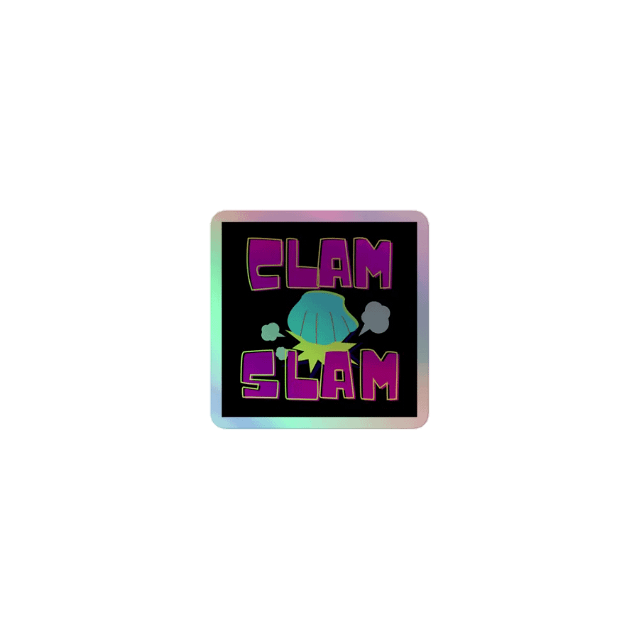 Clam Slam Sticker Holographic product image (1)