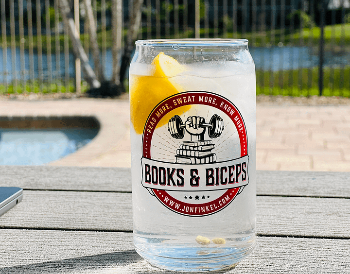 Books & Biceps Thirst for Knowledge Glass product image (1)