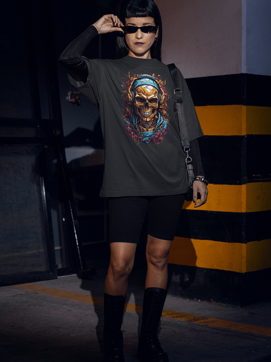 Skull Beats Oversized T-Shirt product image (10)