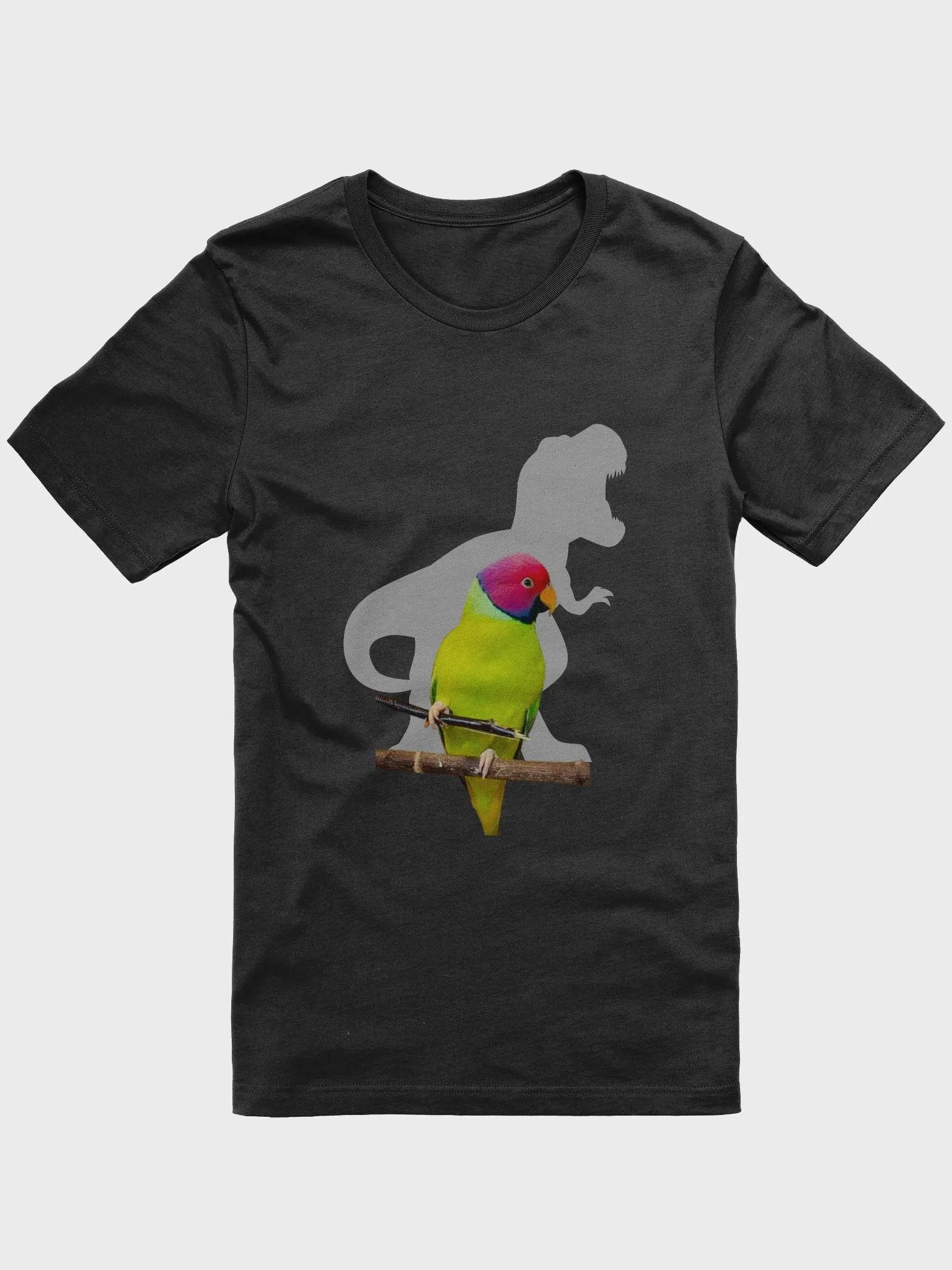Plumheaded Parakeet Bird with Dinosaur T-Shirt product image (1)