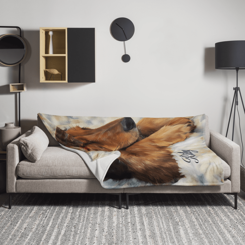 YOUR DOG! / THROW BLANKET WITH PERSONALIZED NAME product image (2)