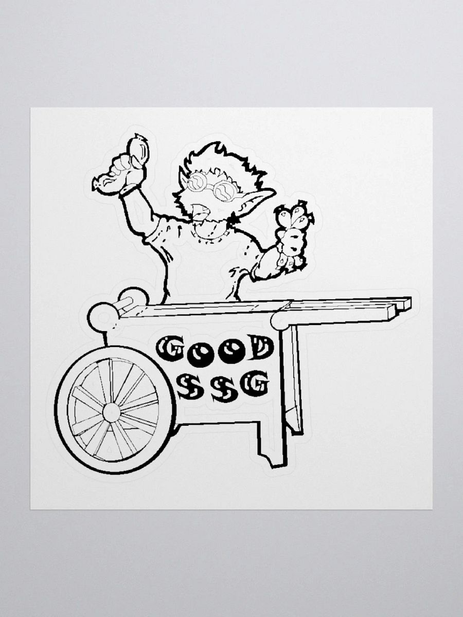 Gnomey's Good Sausages (Black) - Kiss Cut Stickers product image (1)