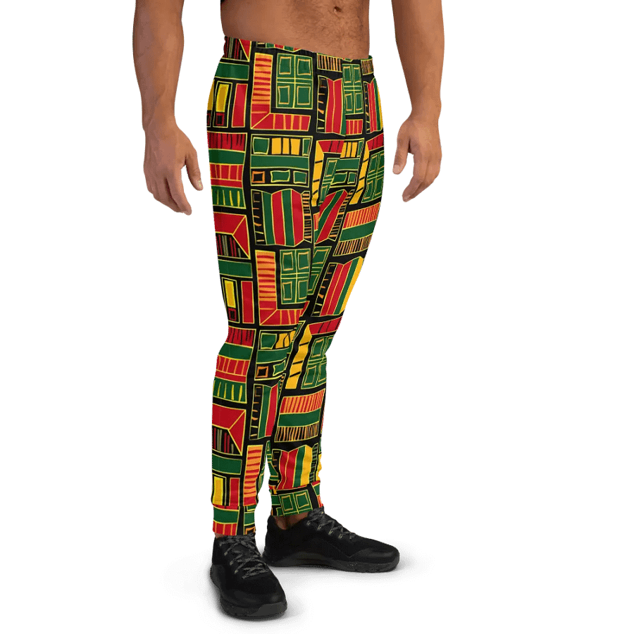 African Heritage: All-Over Print Recycled Men's Joggers. product image (5)