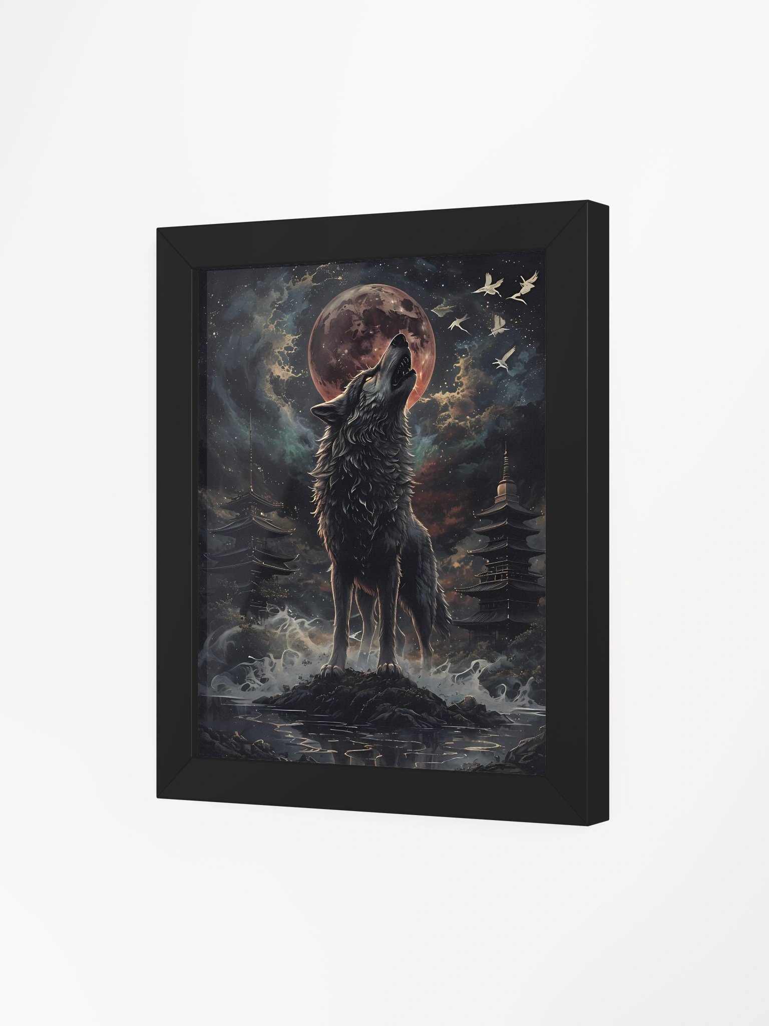 Mystical Howling Wolf Framed Poster product image (4)