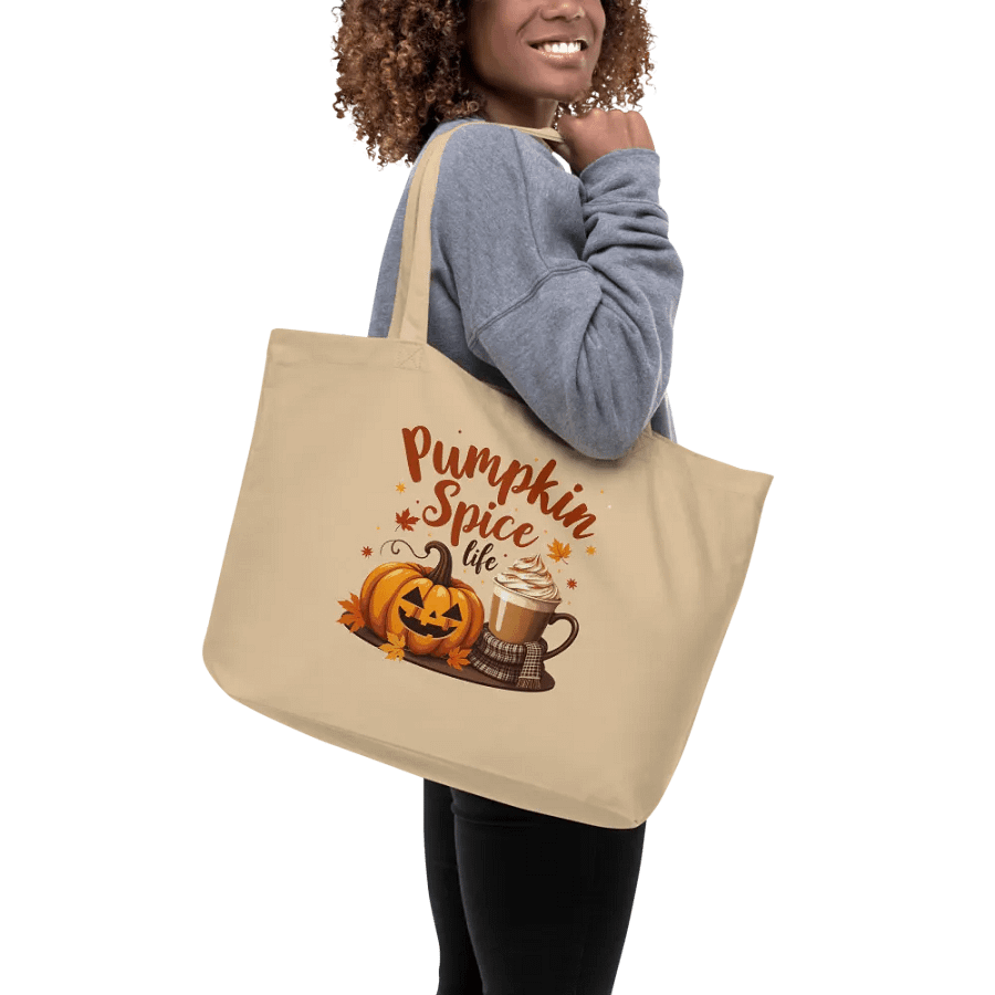 Pumpkin Spice Life Organic Tote Bag product image (9)
