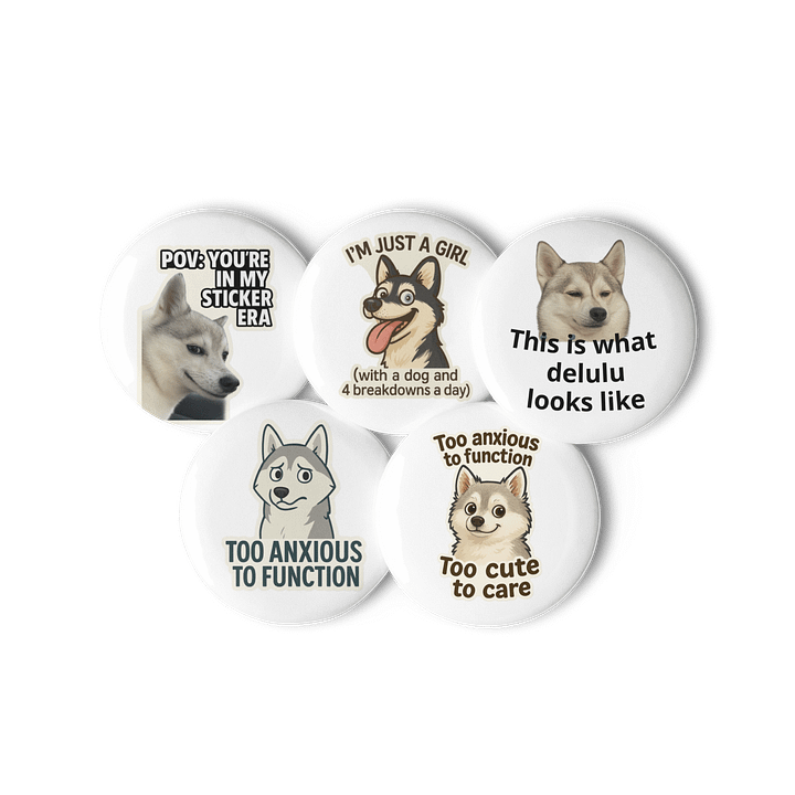 Mentally Spiraling Pin Set 💅🐶 product image (3)