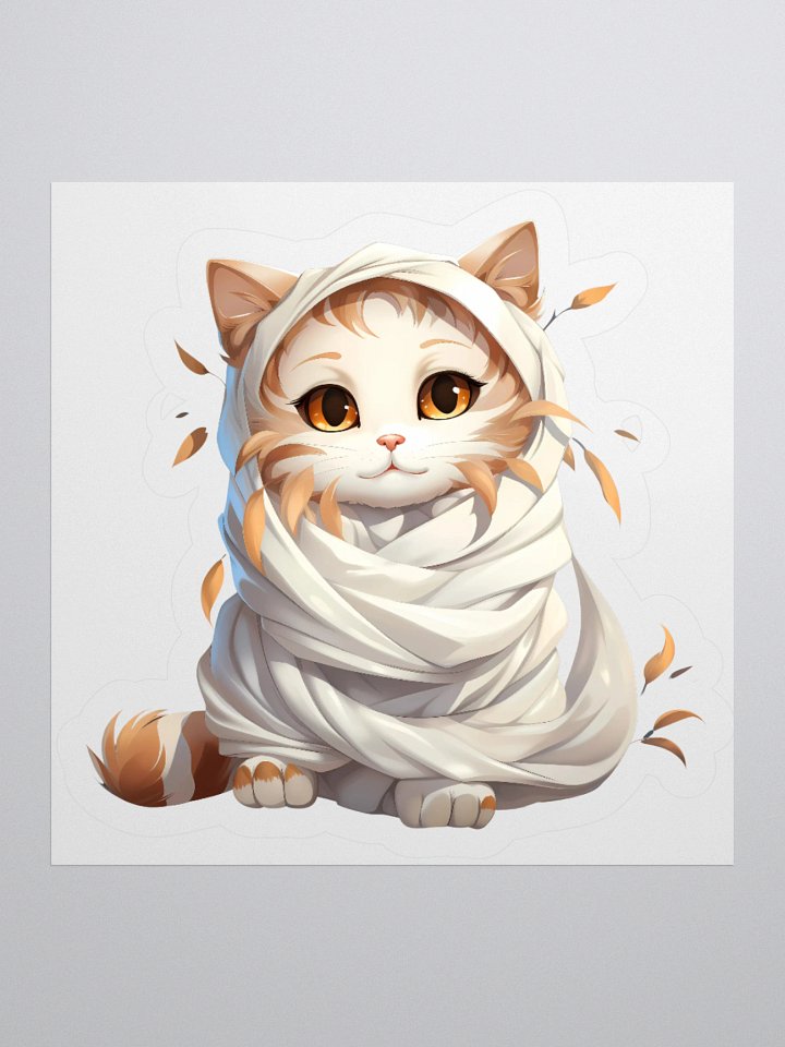 Mummy Cat Halloween Sticker product image (2)