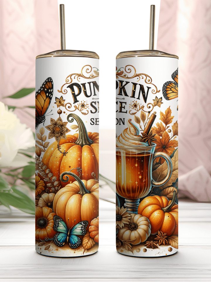Pumpkin Spice Autumn Bliss, Fall Stainless Steel Tumbler product image (1)