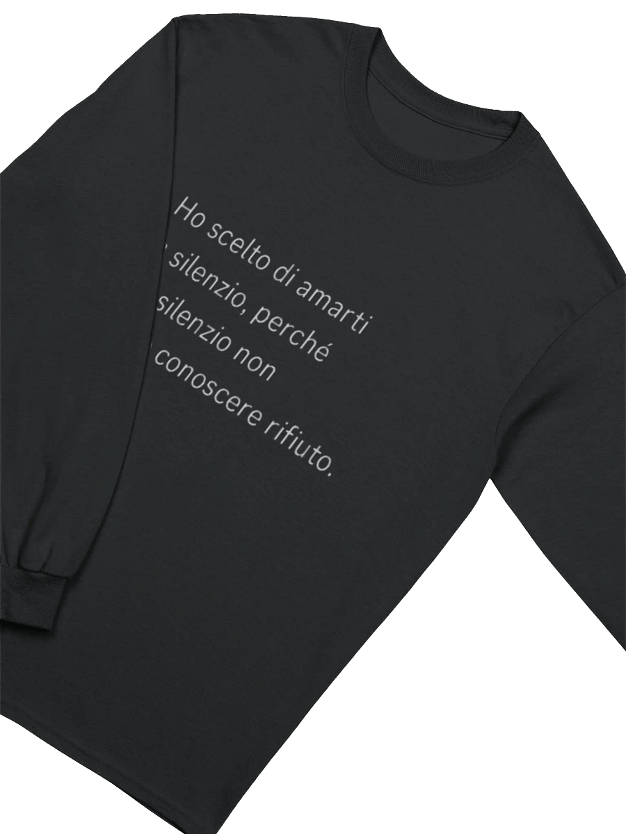 Silent Love Italian Quote Long Sleeve Tee product image (26)