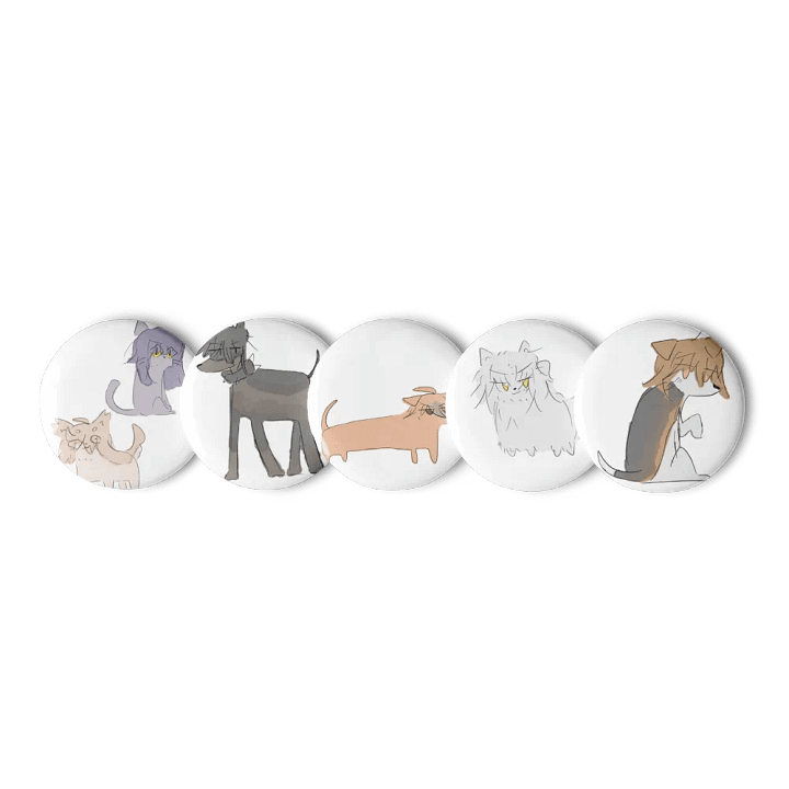 Pup Mission pin buttons product image (1)