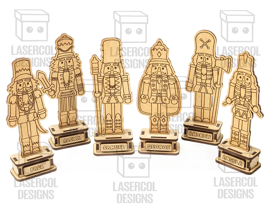 Nutcracker Set (2 Sizes, 6 Styles) - Christmas Gift - Laser Cut Files product image (3)
