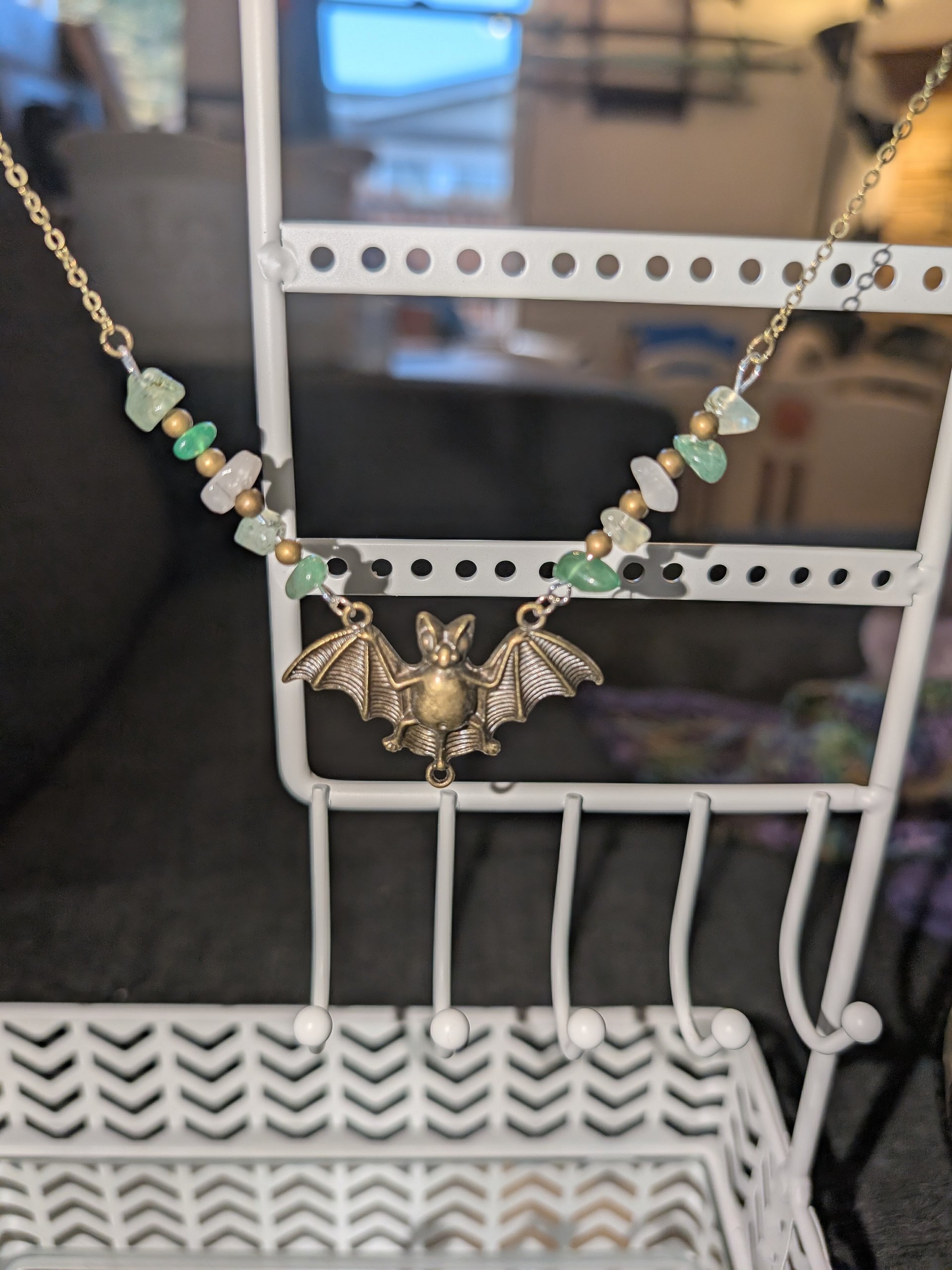 Crystal Necklace with Bronze Bat! product image (1)