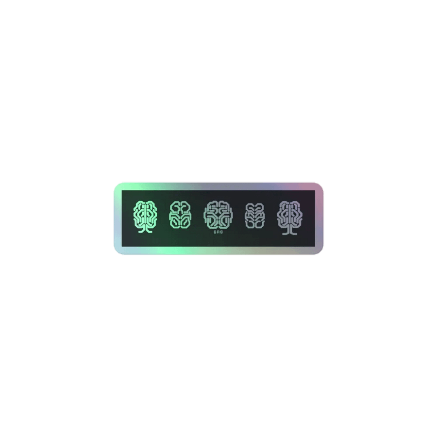 Hologrophic Brain Sections Logo Sticker product image (1)