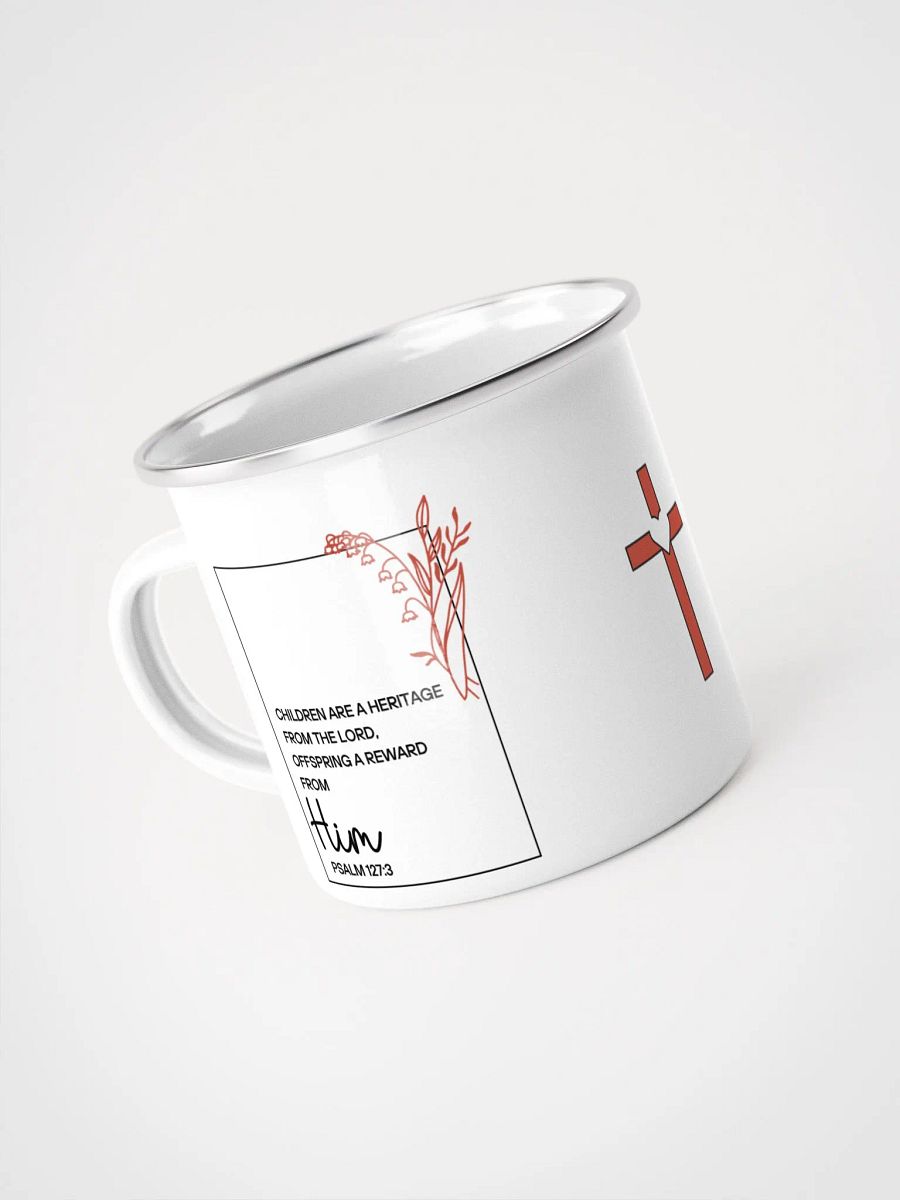 Wildflower godmother proposal Christian enamel mug with Bible verse - Camping gear Enamel Mug product image (3)