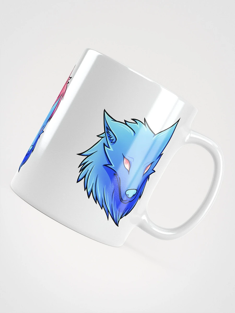 Pink and Blue Wolf Coffee Mug (White) product image (4)