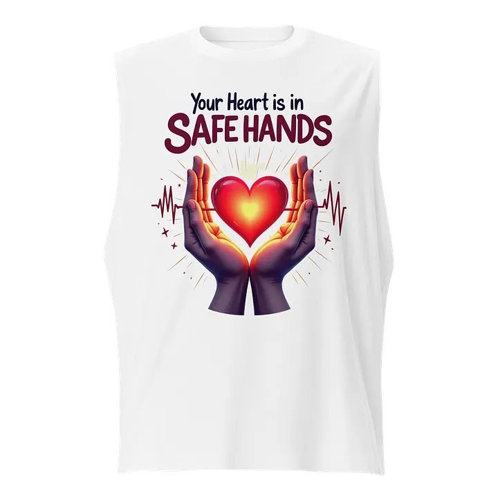 Safe Hands Glowing Heart Muscle Tank product image (1)