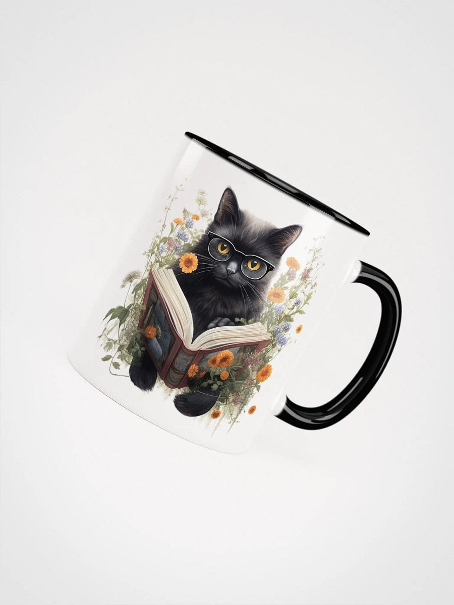 Whimsical Cat and Flowers Ceramic Mug product image (7)