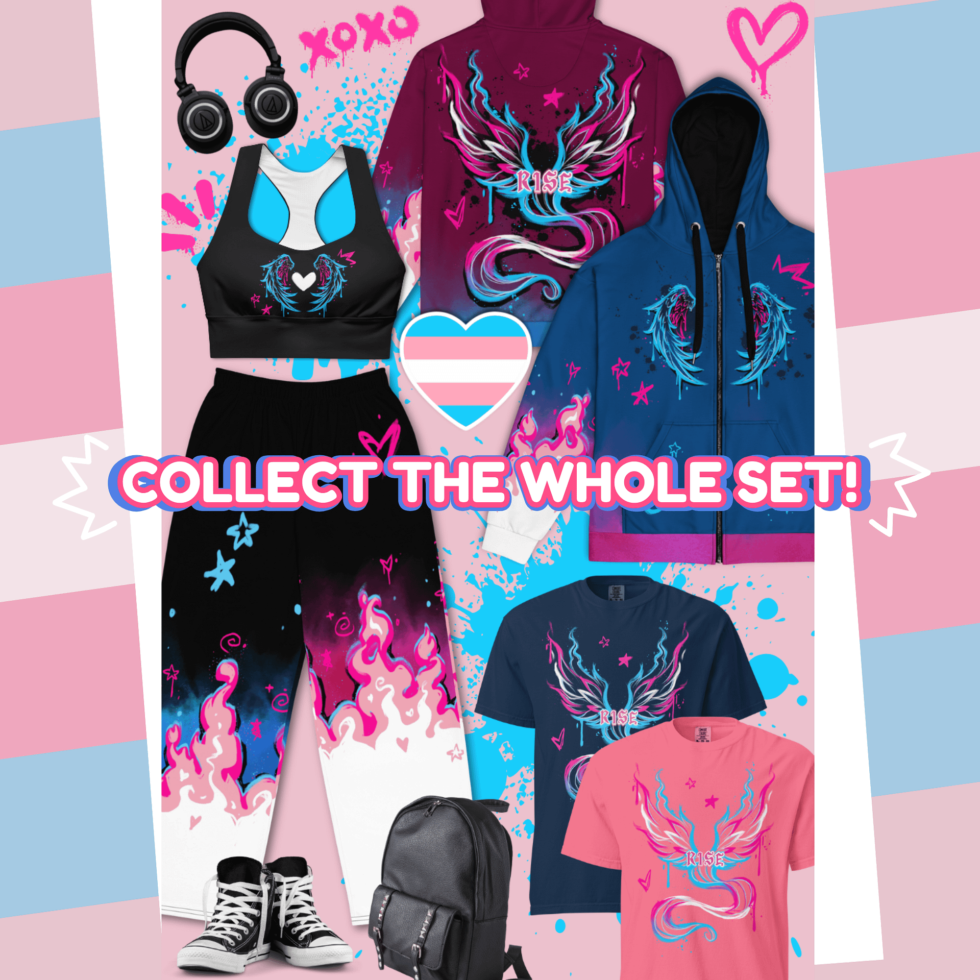 RISE Collection: Subtle Transgender Pride Phoenix Tee product image (21)