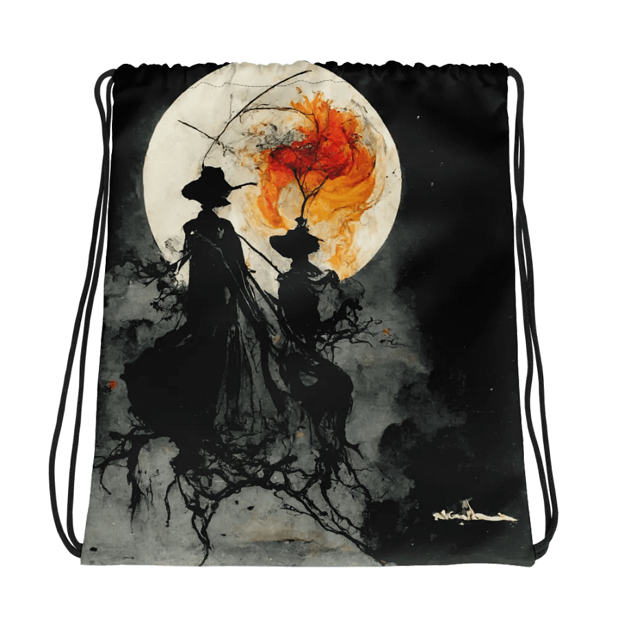 Moonlit Mystique Drawstring Backpack product image (1)