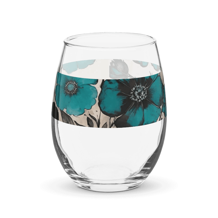 Vintage Floral Stemless Wine Glass product image (1)