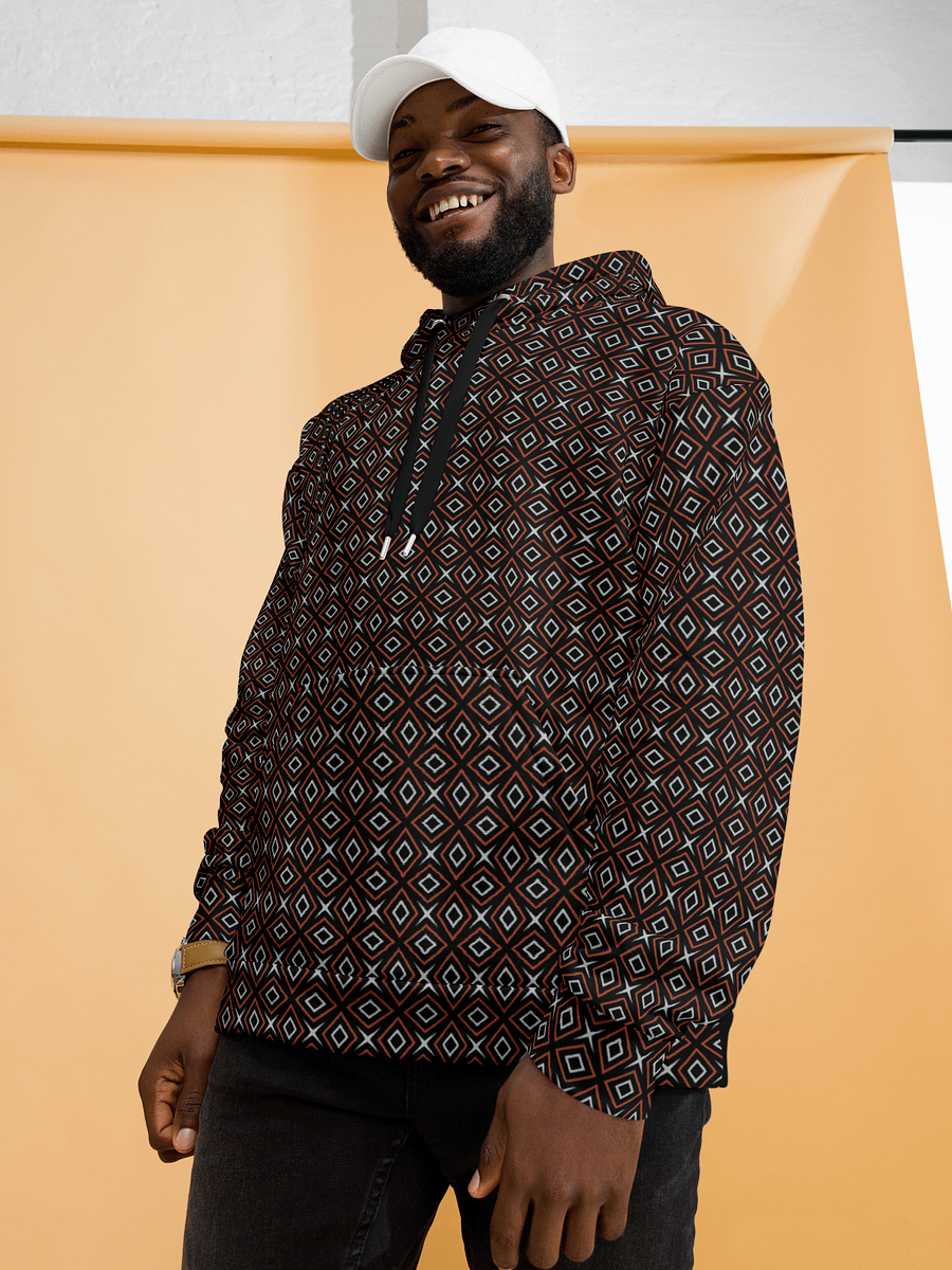 Diamond Dunes Geometric Allover Print Hoodie for Men and Women product image (7)