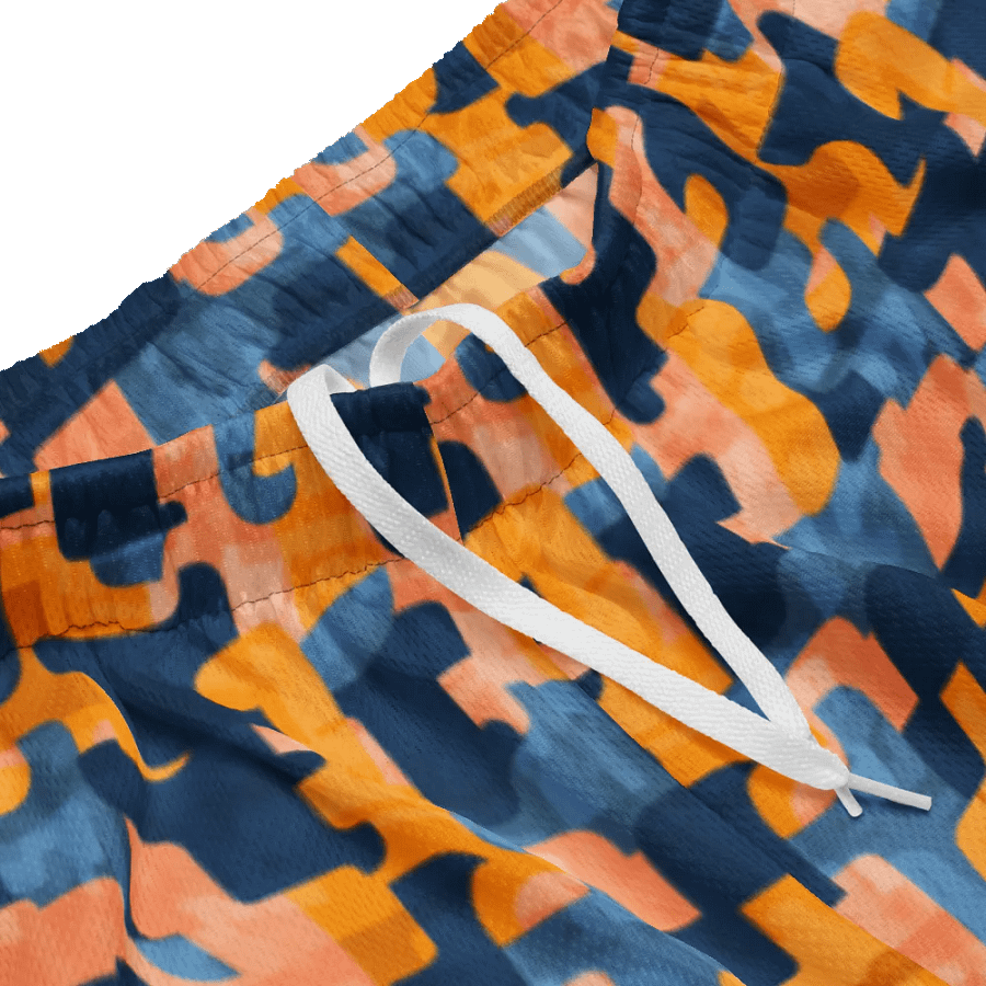 Flowing Shapes | Recycled Unisex Mesh Shorts product image (8)