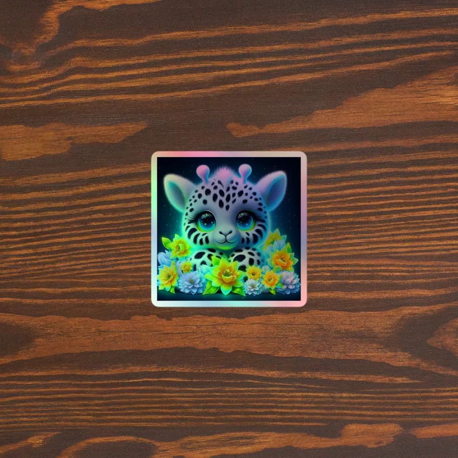 Whimsical Giraffe Holographic Sticker product image (5)