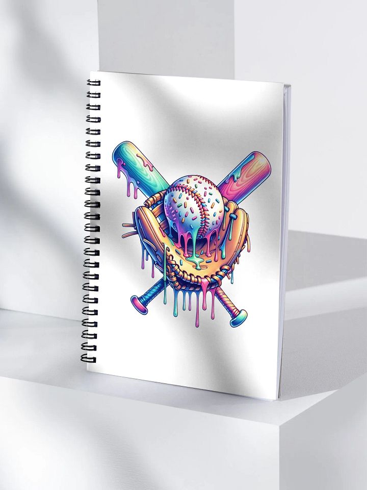 Ice Cream Sprinkles Baseball Melting Notebook product image (1)