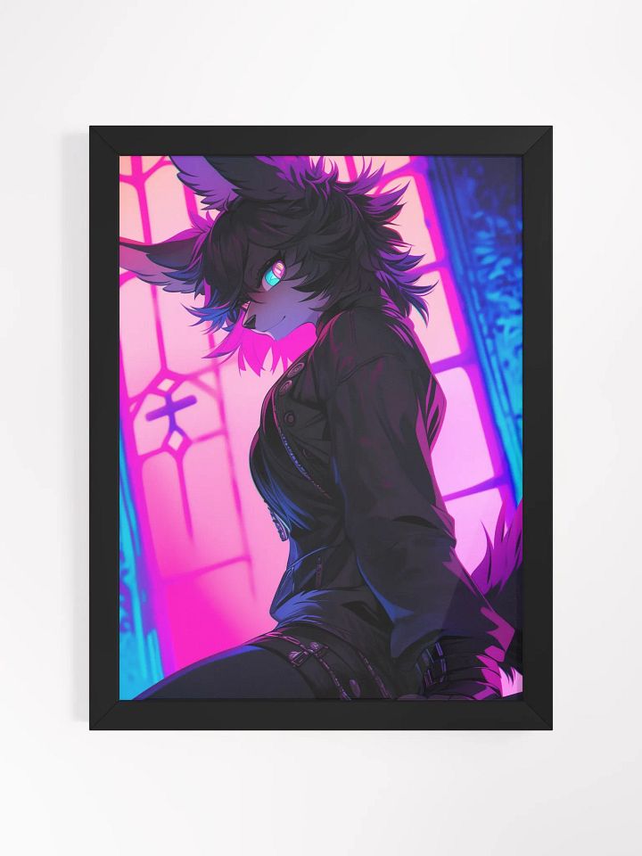 Neon Wolf Cyberpunk Poster product image (1)
