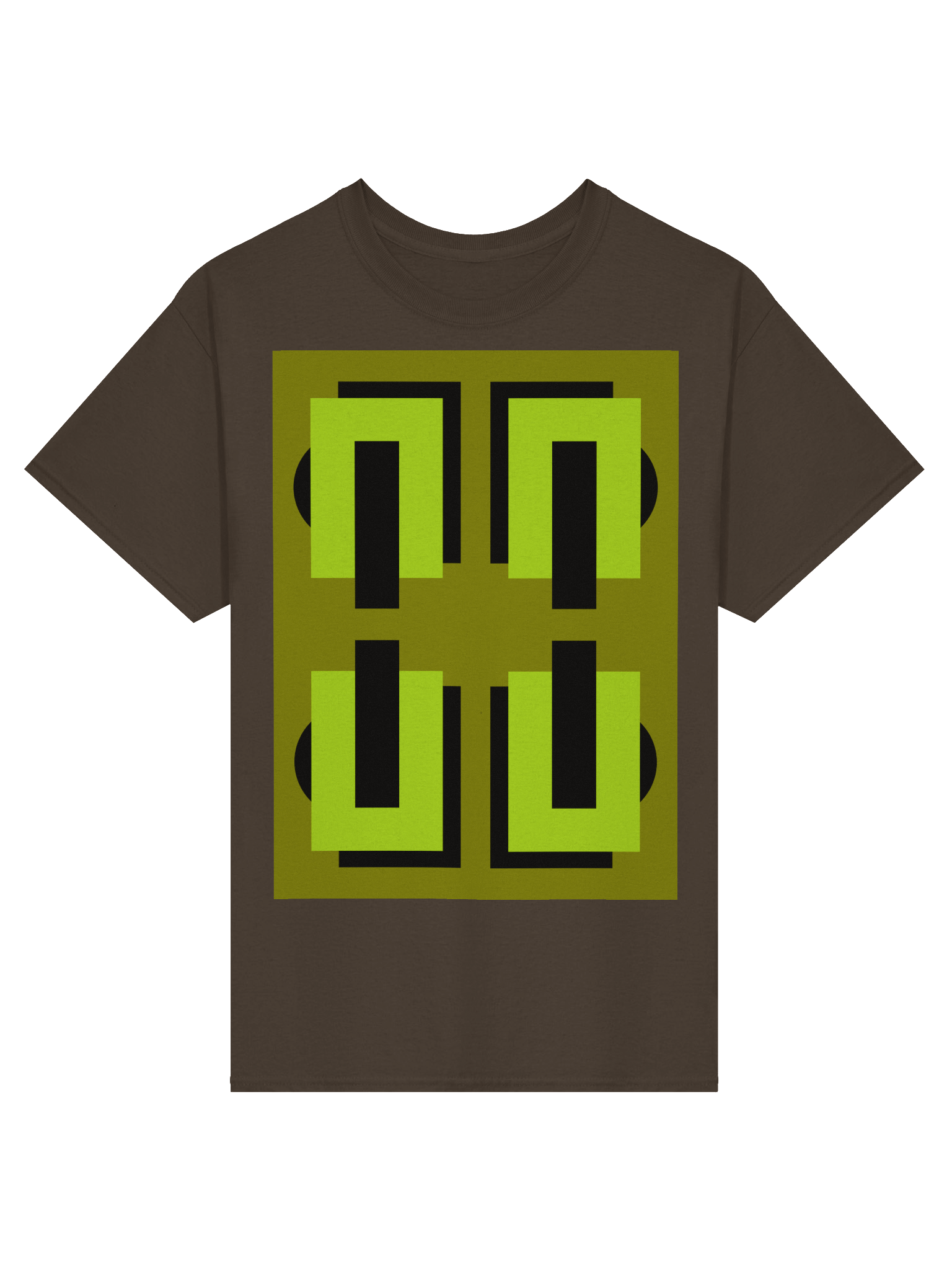 Geometric Green Grid T-Shirt product image (1)