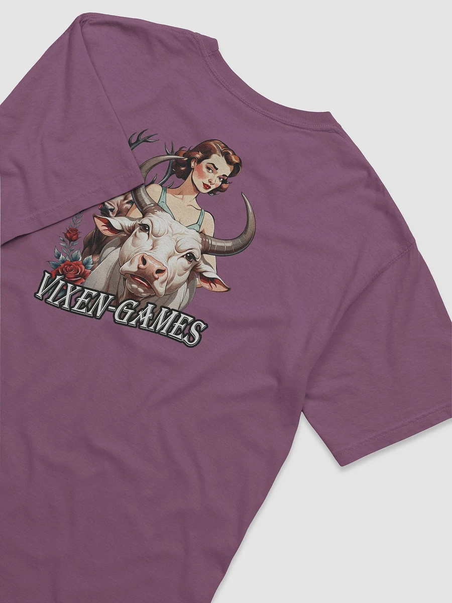 Vixen Games White Bull and Stag heavyweight back print T product image (30)